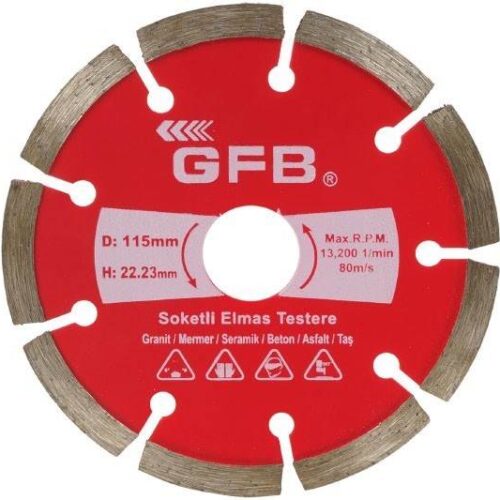 Gfb Soketli Elmas Beton -Mermer Kesici 115 mm