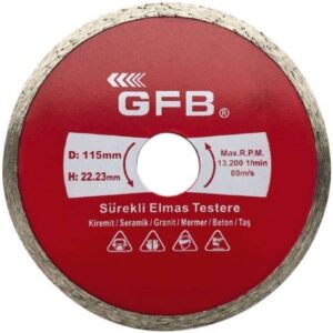 Gfb Sürekli Turbo Elmas Mermer Granit Kesici 230 mm