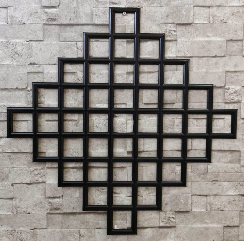 Kare Siyah Duvar Paneli 60x60 5 Adet