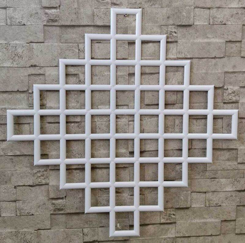 Kare Beyaz Duvar Paneli 50x50 5 Adet
