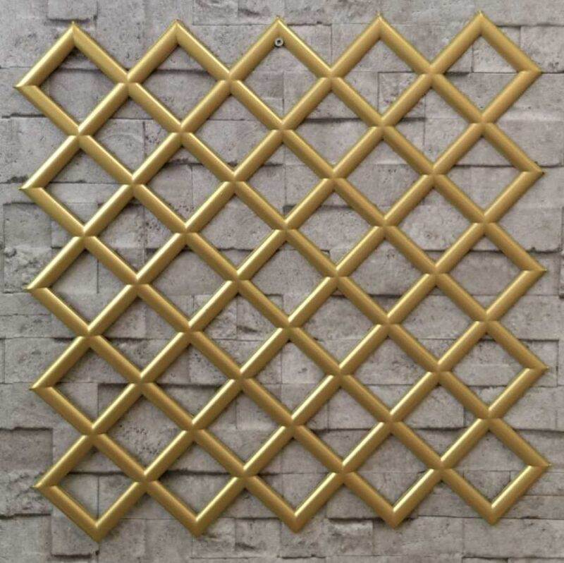 Kare Petek Altın Duvar Paneli 50x50 5 Adet