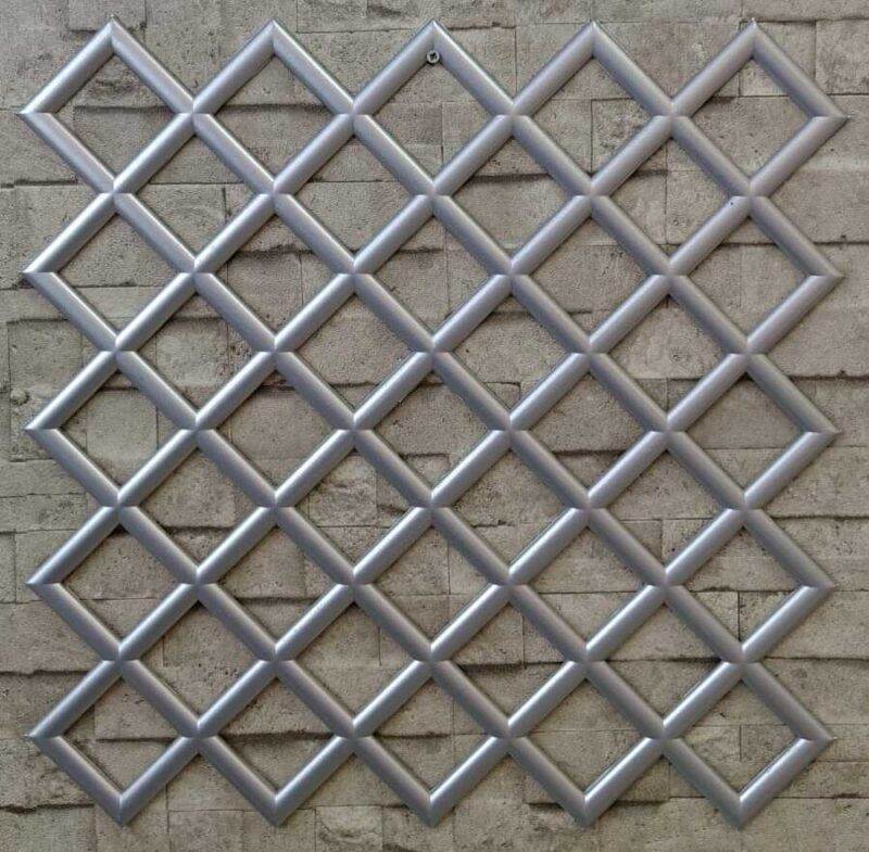 Kare Petek Gümüş Duvar Paneli 50x50 5 Adet