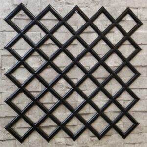 Kare Petek Siyah Duvar Paneli 50x50 5 Adet