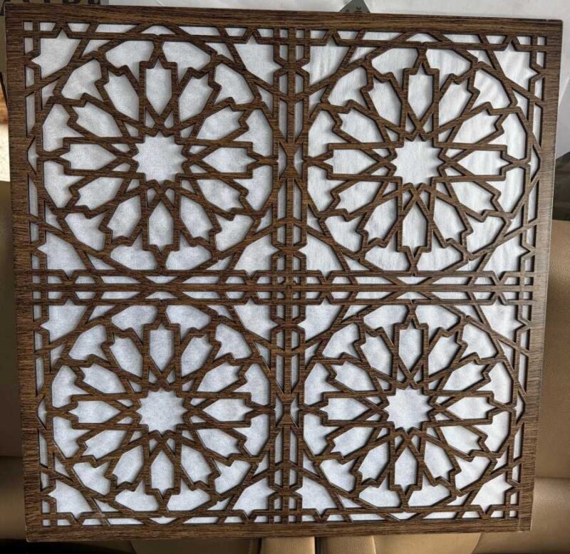 Asma Tavan Dekoratif Pvc Selçuk Kahve Bakır 60x60 20 Adet