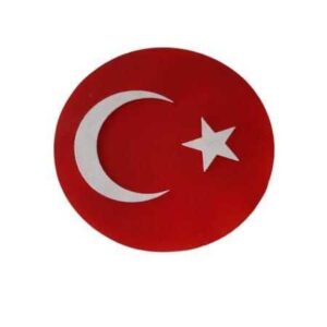 Dekoratif Söve Türk Türkiye Bayrağı Oval 60x60