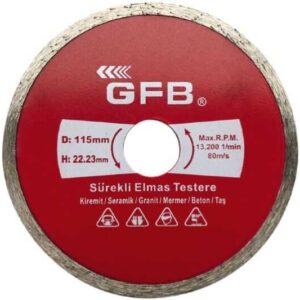 Sürekli Turbo Elmas Mermer Granit Kesici 230 mm