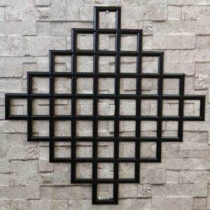Kare Siyah Duvar Paneli 50x50 5 Adet