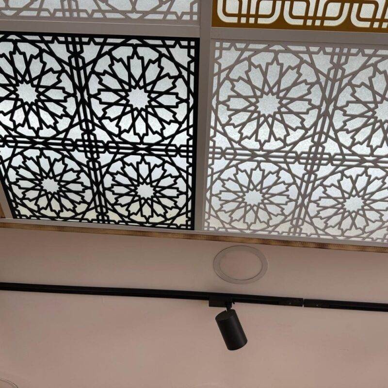 Asma Tavan Dekoratif Pvc Panel Moderna Beyaz 60x60 20 Adet - Görsel 3
