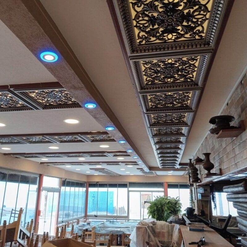 Asma Tavan Dekoratif Pvc Panel Avangarde Altın Gold 60x60 20 Adet - Görsel 2