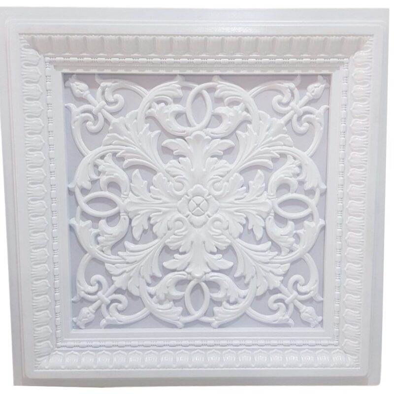 Asma Tavan Dekoratif Pvc Panel Avangarde Beyaz 60x60 20 Adet