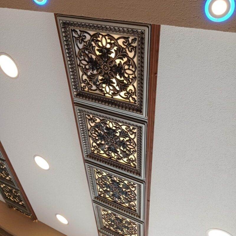 Asma Tavan Dekoratif Pvc Panel Avangarde Altın Gold 60x60 20 Adet - Görsel 3