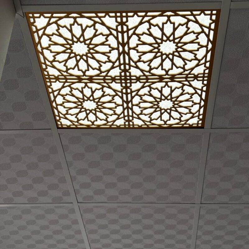 Asma Tavan Dekoratif Pvc Panel Moderna Altın 60x60 20 Adet - Görsel 3