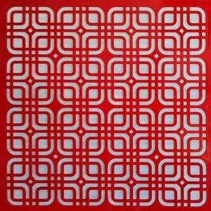 Asma Tavan Dekoratif  Pvc Panel Kırmızı 60x60 20 Adet