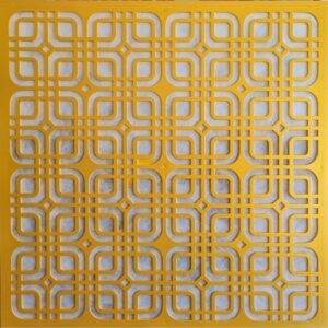 Asma Tavan Dekoratif Pvc Panel Moderna Altın 60x60 20 Adet