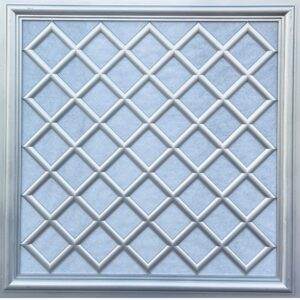 Asma Tavan Dekoratif Pvc Panel Sakarya Gümüş 60x60 20 Adet
