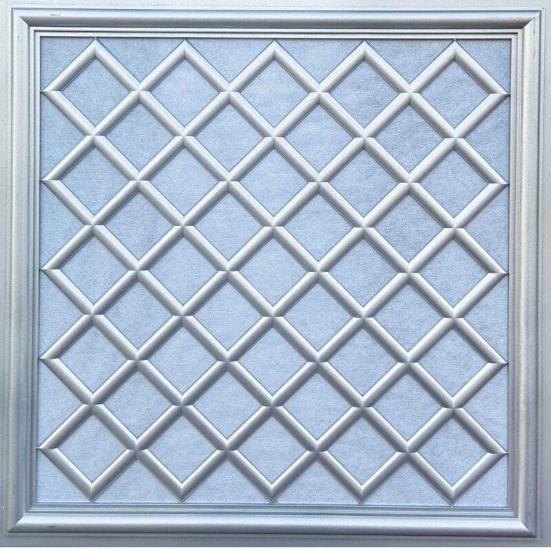 Asma Tavan Dekoratif Pvc Panel Sakarya Gümüş 60x60 20 Adet
