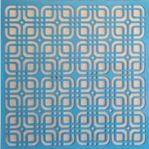 Asma Tavan Dekoratif  Pvc Panel Moderna Mavi 60x60 20 Adet