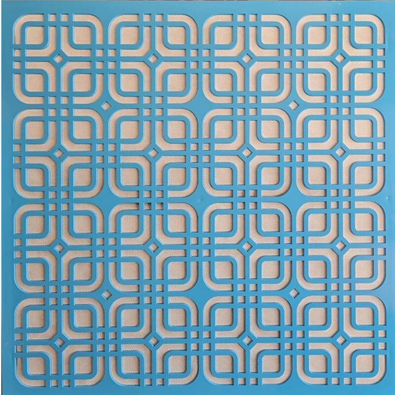 Asma Tavan Dekoratif  Pvc Panel Moderna Mavi 60x60 20 Adet
