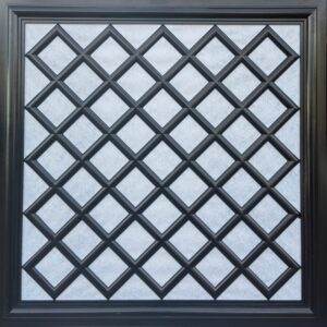 Asma Tavan Dekoratif Pvc Panel Sakarya Siyah 60x60 20 Adet