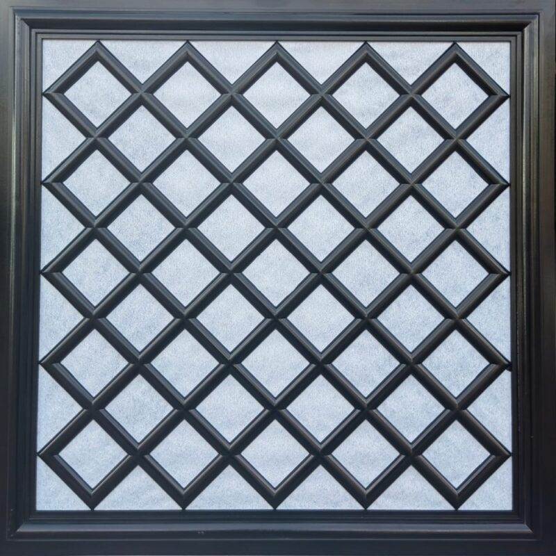 Asma Tavan Dekoratif Pvc Panel Sakarya Siyah 60x60 20 Adet