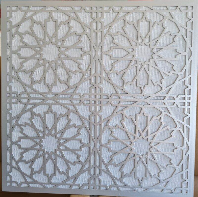 Asma Tavan Dekoratif Pvc Panel Selçuk Gümüş 60x60 15 Adet