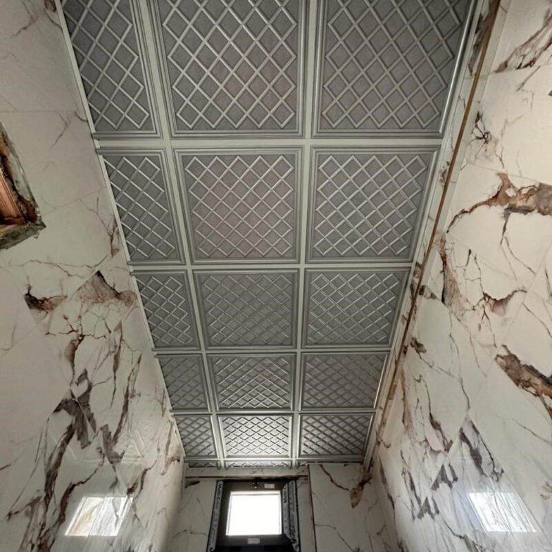 Asma Tavan Dekoratif Pvc Panel Sakarya Beyaz 60x60 20 Adet - Görsel 2