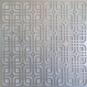 Asma Tavan Dekoratif Pvc Panel Moderna Gümüş 60x60 20 Adet